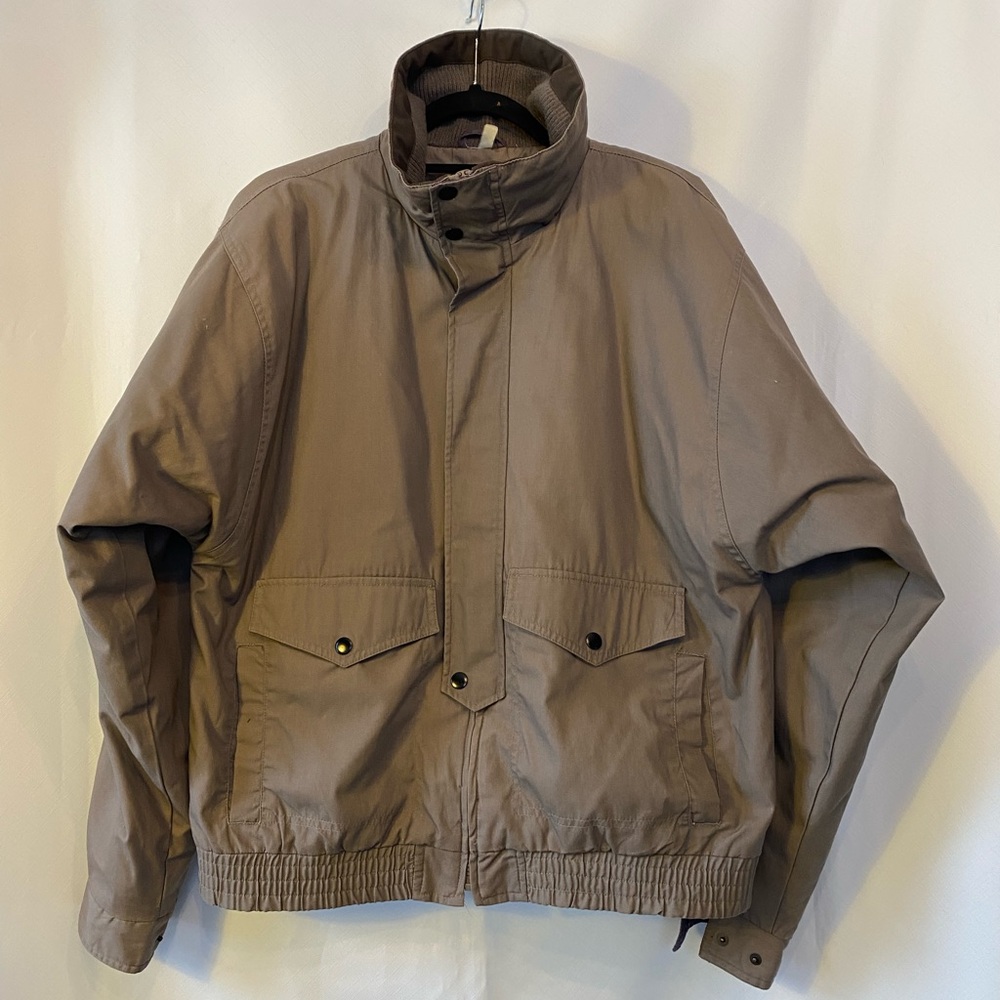 Eagles Ridge Men's Canvas Military Bomber Jacket Vintage Full Zip Out Liner MD